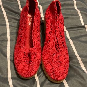 Womens macrame wedges size 7. Excellent condition!